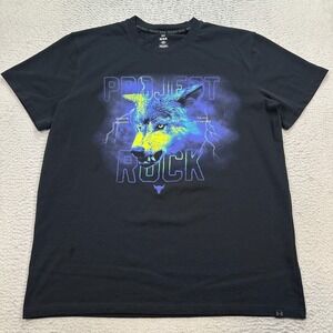 Under Armour Project Rock Wolf Shirt Men's Size Large Heavyweight Short Sleeve